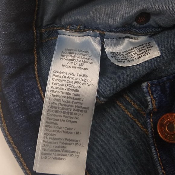 Madewell 10" High-Rise Skinny Jeans in Hayes Wash sz 27 - Picture 7 of 9